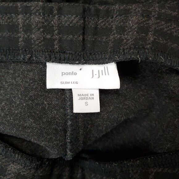 J. Jill Pants Womens Small Ponte Slim Leg Plaid Pull On Straight Leg Comfort - Picture 5 of 11